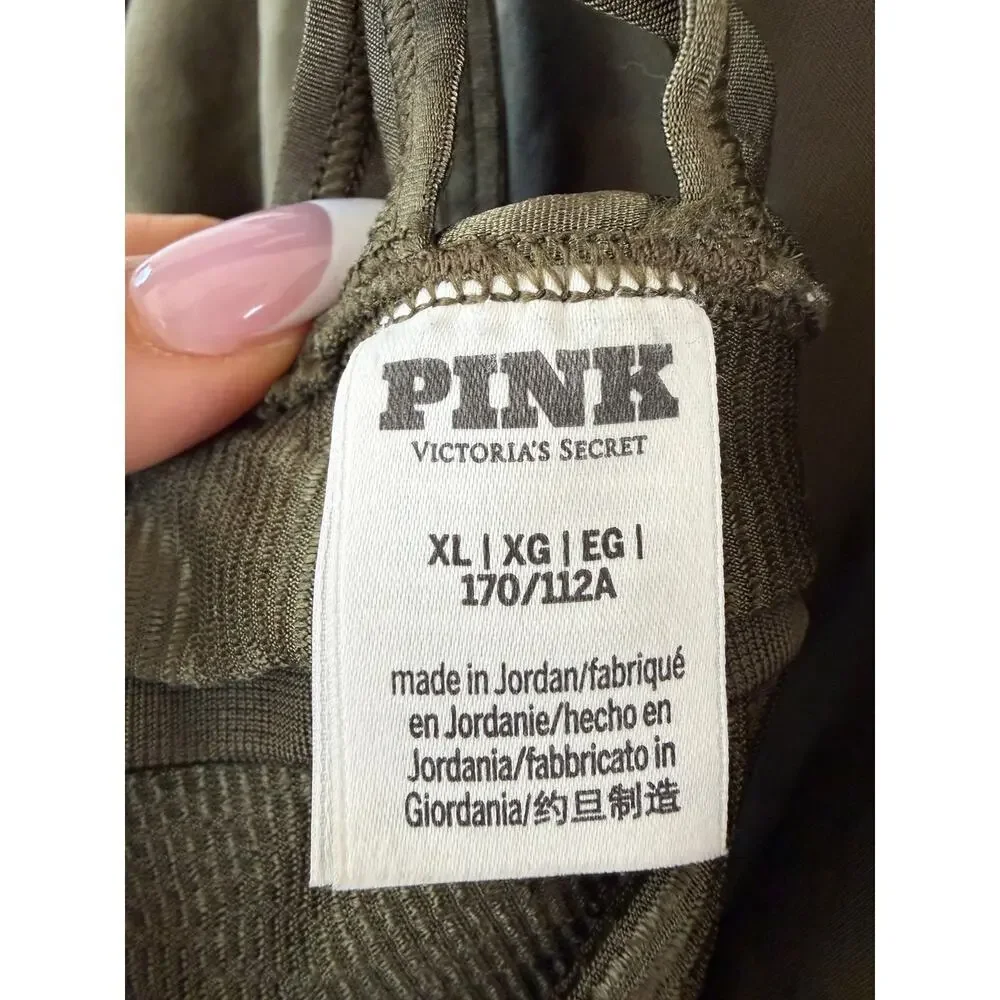 Victoria’s Secret PINK Olive Green Seamless Racerback Workout Tank XL - Picture 4 of 5